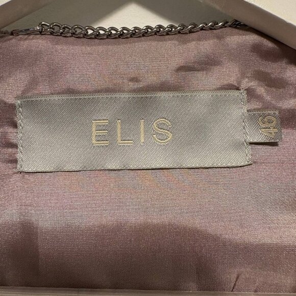 Sheep Wool Coat With Snap Buttons and Hood, EUR Size M, Purple - Picture 5 of 5